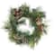 30" Mixed Pine with Pinecones & Gold Glitter Artificial Wreath